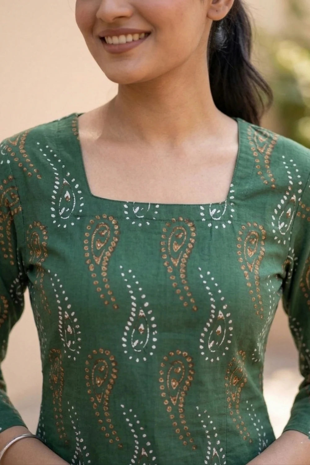 Women Sanganeri Print Short Kurti