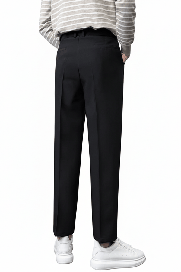 Black Straight Fit Trousers for men – Japanese Fabric