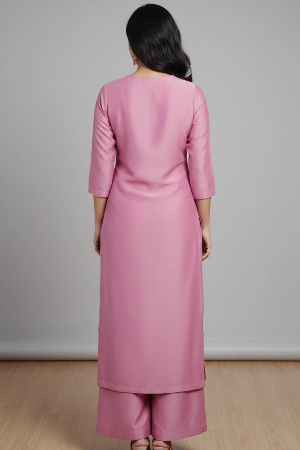 Silk Blend Kurta Palazzo