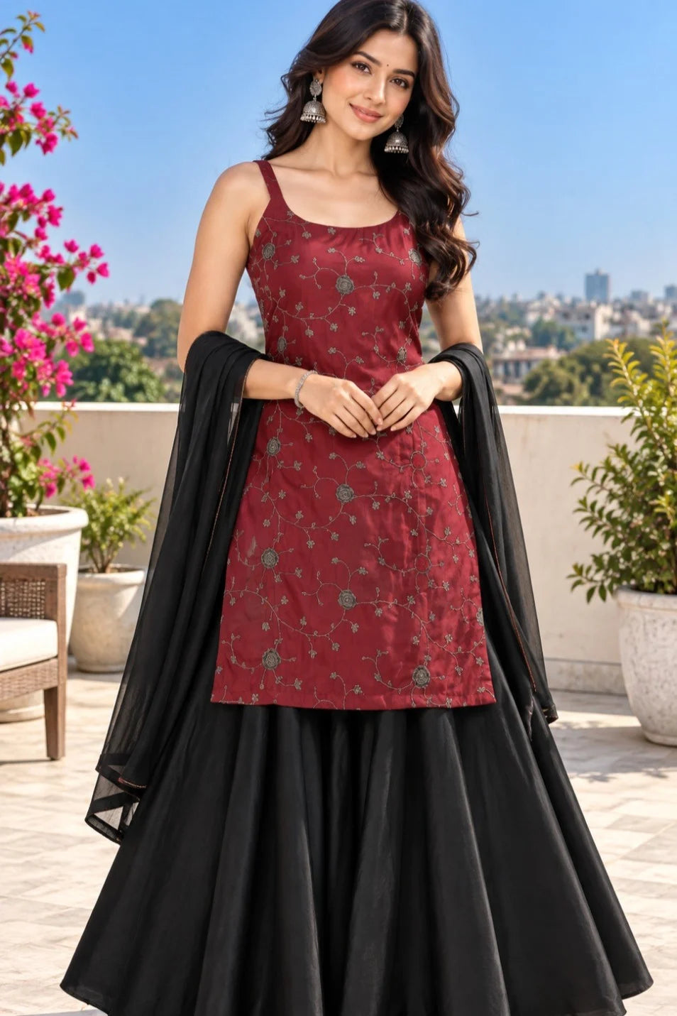 Kurta Palazzo Set with Dupatta for Women